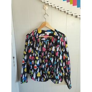 Retro Long Sleeve Blouse